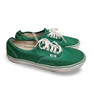 SOLD- Green/White Low Vans Sneakers, Men's 10